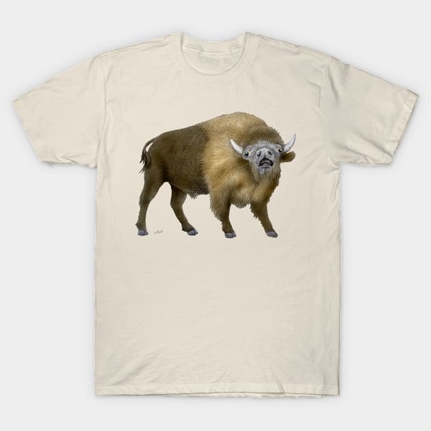 American Bison T-Shirt by Cozmic Cat